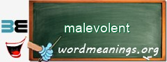 WordMeaning blackboard for malevolent